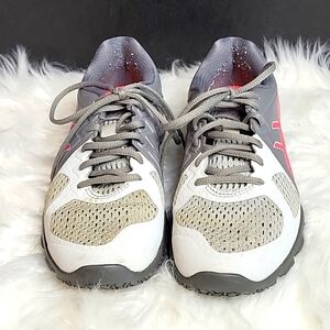ASICS Training Conviction X Rhyno‎ Skin Silver Red Athletic Shoes Size 6